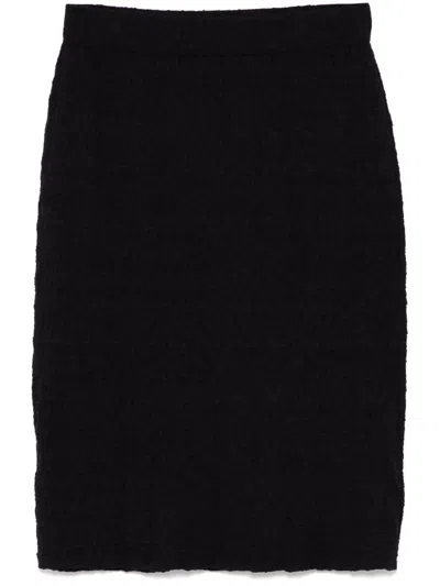 Vince Smocked Skirt In Blue