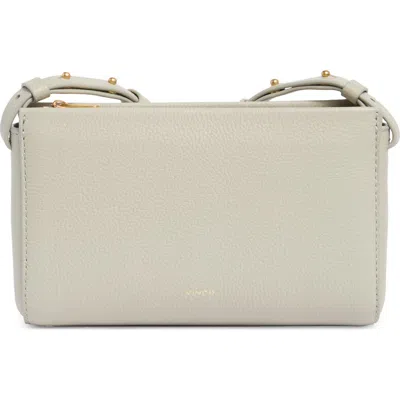 Vince Smyrna Pebble Leather Wallet On Strap In Dove