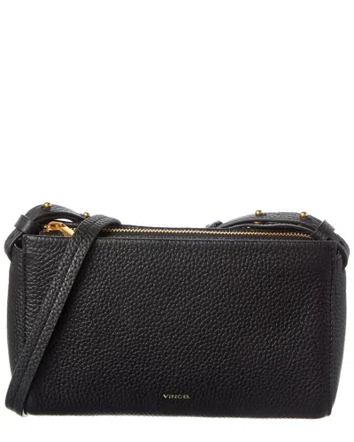 Vince Smyrna Wos Top Zip Leather Crossbody In Black