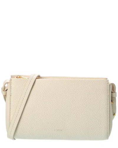 Vince Smyrna Wos Top Zip Leather Crossbody In White