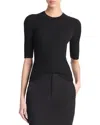 Vince Round Neck Sweater In Black