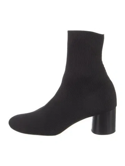 Pre-owned Vince Sock Boots In Black