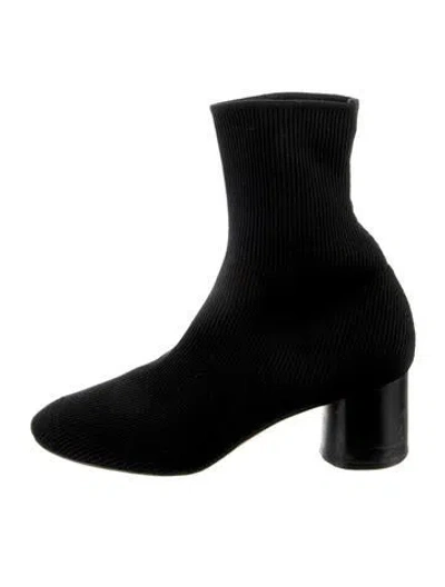Pre-owned Vince Sock Boots In Black