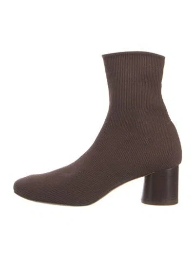 Pre-owned Vince Sock Boots In Brown