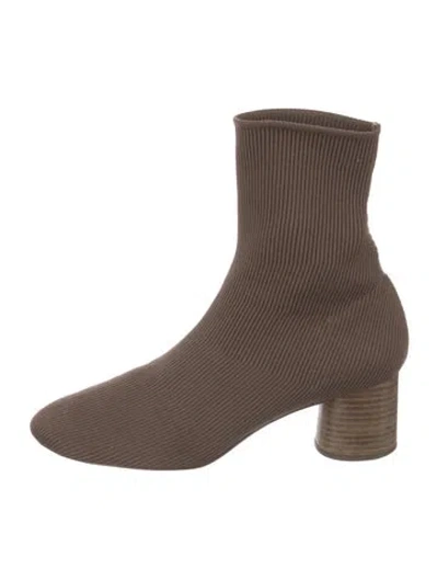 Pre-owned Vince Sock Boots In Neutral