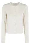 Vince Wool And Cashmere-blend Cardigan In Neutral