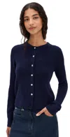 Vince Soft Boucle Cardigan Twilight In Blue