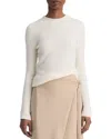 Vince Soft Bouclé Silk-blend Crew Neck Sweater In Ivory In White