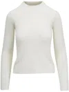 Vince Soft Boucle Ls Crew In White