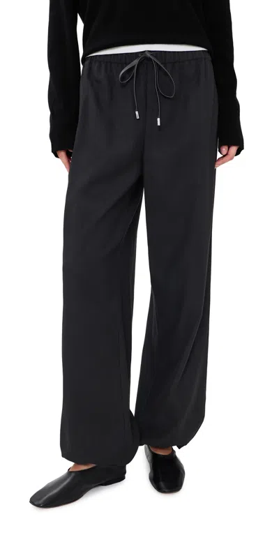 Vince Soft Flannel Drawstring Pants Black