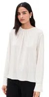 Vince Soft Gathered Blouse Off White In Neutral