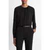 Vince Soft Gathered Top In Black
