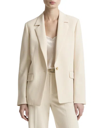 Vince Soft Sculpture Single Breasted Blazer In Neutral
