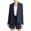Vince Soft Suiting Single Breasted Blazer In Blue
