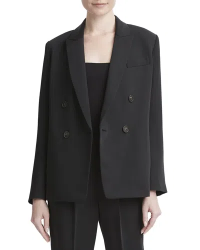 VINCE SOFT SUITING DOUBLE-BREASTED BLAZER