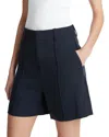 Vince Soft Suiting Shorts In Blue