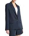 Vince Soft Suiting Single Breasted Blazer In Blue