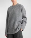 Vince Textured Soft Sculpt Sweater In Medium Heather Grey