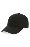 Vince Solid Twill Adjustable Baseball Cap In Black