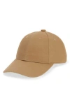 Vince Solid Twill Adjustable Baseball Cap In Brown