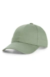 Vince Solid Twill Adjustable Baseball Cap In Light Green