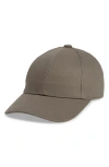Vince Solid Twill Adjustable Baseball Cap In Light Grey
