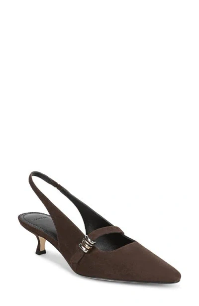 Vince Sonya Kitten Heel Pointed Toe Slingback Sandal