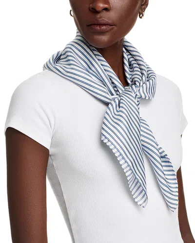 Vince Sowing Silk Scarf In Blue