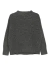 Vince Speckled Mock-neck Sweater In Gray