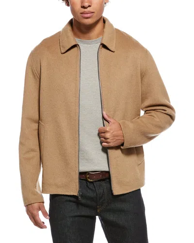 Vince Splitable Zip Jacket In Brown