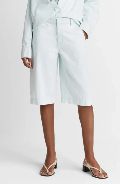 Vince Spring Cotton Twill Long Shorts In Celestine