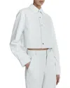 Vince Cotton Twill Cropped Snap-front Shirt