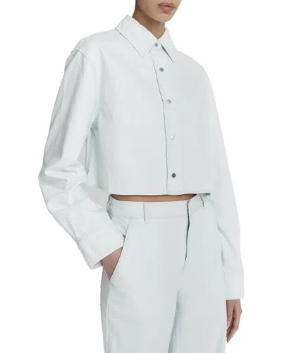 VINCE VINCE SPRING TWILL CROPPED SHIRT