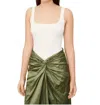 Vince Square Front Cami Top In Off White In White