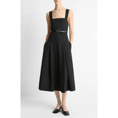 VINCE VINCE SQUARE NECK MIDI DRESS