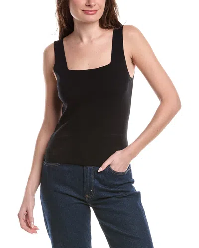 Vince Square Neck Tank Top In Black