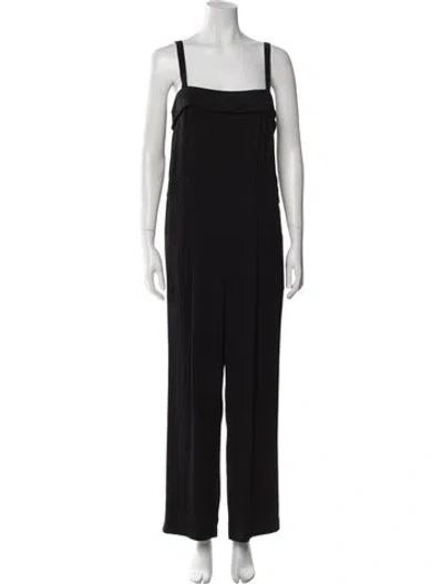 Pre-owned Vince Square Neckline Jumpsuit In Black