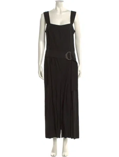 Pre-owned Vince Square Neckline Jumpsuit In Black