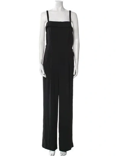 Pre-owned Vince Square Neckline Jumpsuit In Black