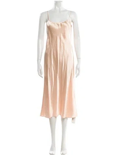 Pre-owned Vince Square Neckline Midi Length Dress In Pink