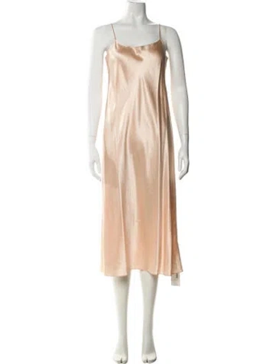 Pre-owned Vince Square Neckline Midi Length Dress In Pink