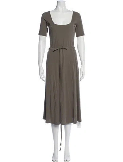 Pre-owned Vince Square Neckline Midi Length Dress W/ Tags In Green