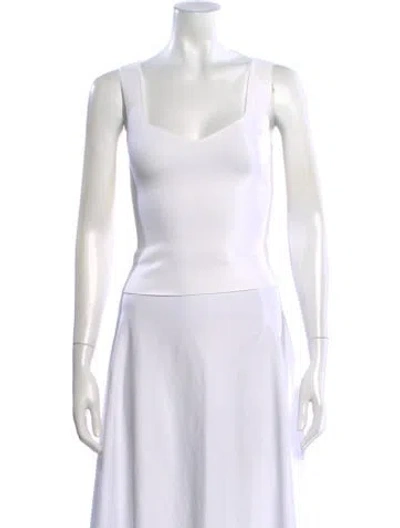 Pre-owned Vince Square Neckline Sweater In White