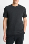 Vince S/s Crew In Black/med H Grey