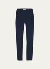 Vince Stitch-front Seam Leggings In Coastal Blue