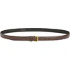 Vince Stitched Feathered Edge Belt In Brown