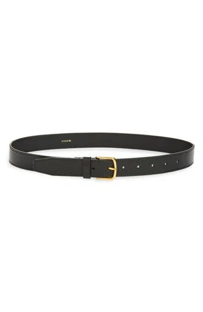 Vince Stitched Flat Leather Belt