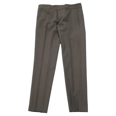 Pre-owned Vince Straight Cut Trousers In Brown Wool
