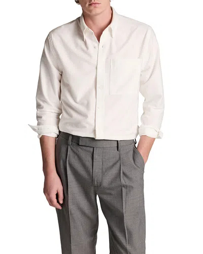 Vince Straight Fit Oxford Long Sleeve Button Down Shirt In White