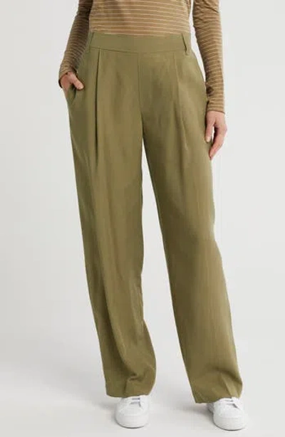 Vince Straight Leg Pull-on Pants In Green